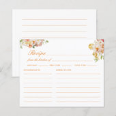 Ranunculus Bridal Shower Recipe Card (正面/裏面)