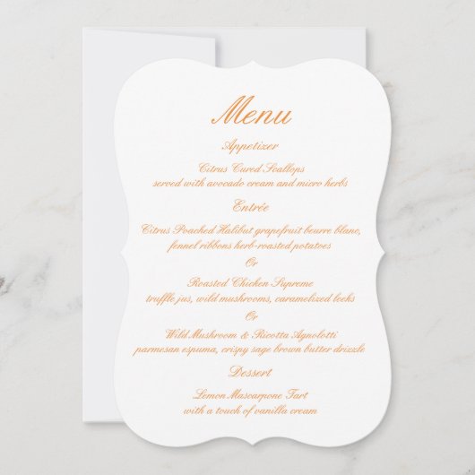 Ranunculus Garden Die-cut Wedding Menu Card 招待状 (正面)