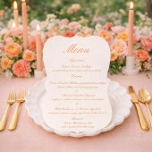 Ranunculus Garden Die-cut Wedding Menu Card 招待状