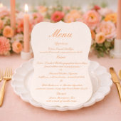 Ranunculus Garden Die-cut Wedding Menu Card 招待状