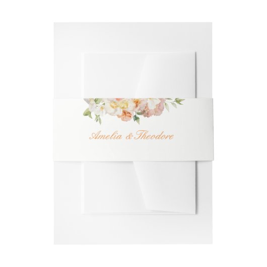 Ranunculus Summer Garden Invitation Belly Band 招待状ベリーバンド (正面例)