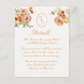 Ranunculus Summer Garden Wedding Details Card エンクロージャーカード (正面)