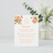 Ranunculus Summer Garden Wedding Details Card エンクロージャーカード (スタンド正面)