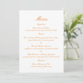 Ranunculus Summer Garden Wedding Menu Card 招待状 (スタンド正面)