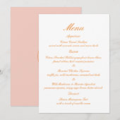 Ranunculus Summer Garden Wedding Menu Card 招待状 (正面/裏面)