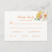 Ranunculus Summer Garden Wedding RSVP Card エンクロージャーカード (正面)
