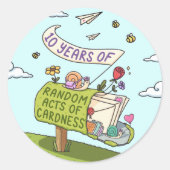 RAOC 10周年記念封筒用シール ラウンドシール (正面)