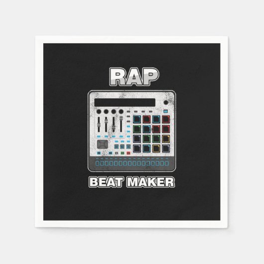 Rap Beat Maker Pop Music Vocal Performer Hip Hop R スタンダードカクテルナプキン (正面)