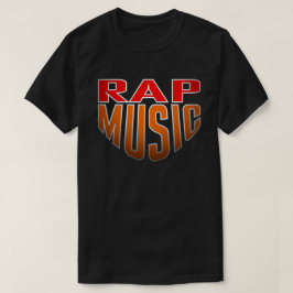 Rap Music Bold Text Tシャツ