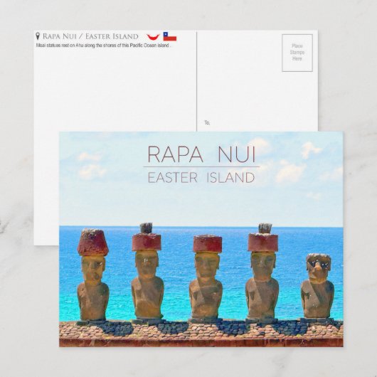 Rapa Nui / Easter Island Travel Postcard ポストカード (正面/裏面)
