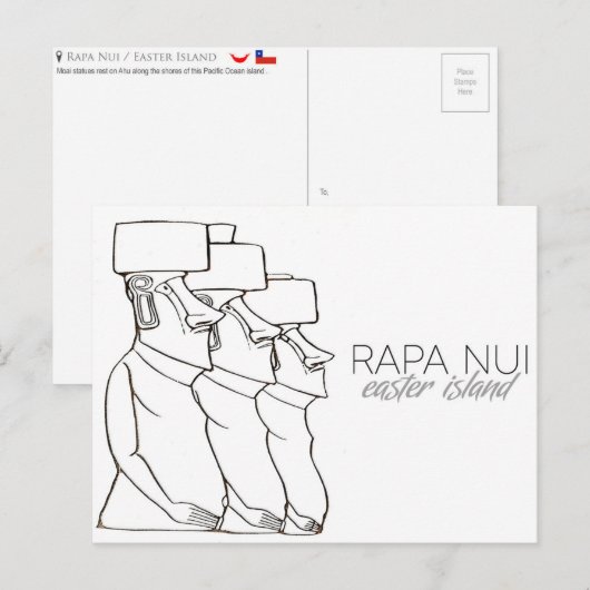 Rapa Nui / Easter Island Travel Postcard ポストカード (正面/裏面)