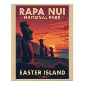 Rapa Nui National Park - Chile - Easter Island  ポスター (正面)
