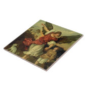 Raphaelおよびトビアス1507-8年(パネルの油) タイル (側面)