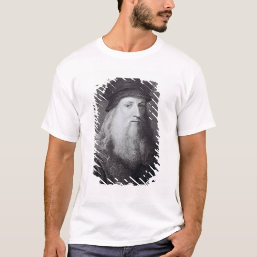 Raphaelによって刻まれるレオナルド・ダ・ヴィンチ Tシャツ (正面)