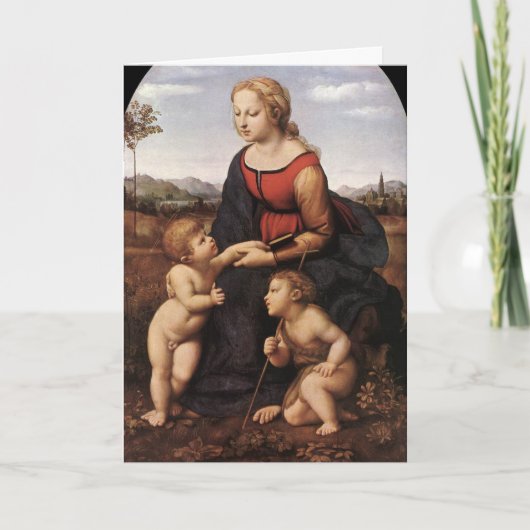 Raphaelによるイエス・キリストそして聖ヨハネが付いているヴァージン シーズンカード (正面)
