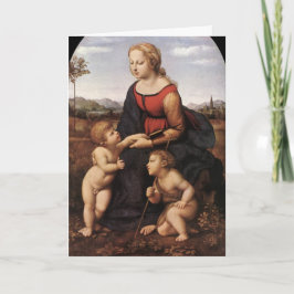 Raphaelによるイエス・キリストそして聖ヨハネが付いているヴァージン シーズンカード