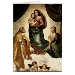 Raphaelのクラシックな"Sistineマドンナ" (1513年頃)