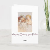 Raphaelのタックカードによるサンタクロースそしてベビー シーズンカード (裏面)