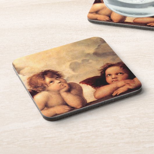 Raphaelの天使のSistineマドンナのコースター コースター (左側)