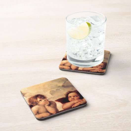 Raphaelの天使のSistineマドンナのコースター コースター (右側)