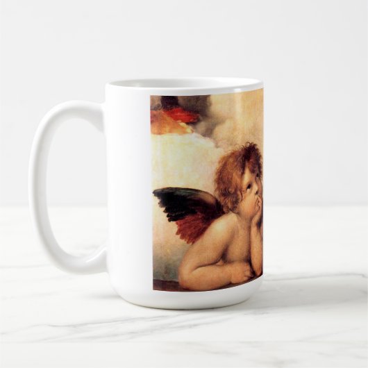 Raphaelの天使のSistineマドンナのマグ コーヒーマグカップ (左)
