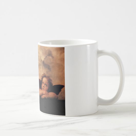 Raphaelの天使Sistineマドンナ2つの天使 コーヒーマグカップ (右)
