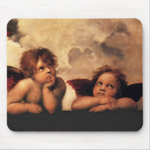 Raphaelの天使Sistineマドンナ2つの天使 マウスパッド