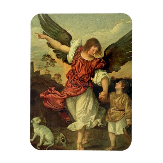 Raphael and Tobias, 1507-8 (パネル上の油) マグネット (縦)