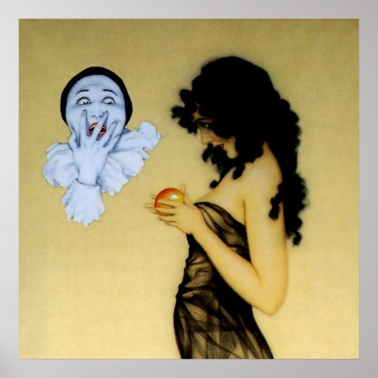 Raphael Kirchnerによる「ピエロと誘惑」 ポスター (正面)