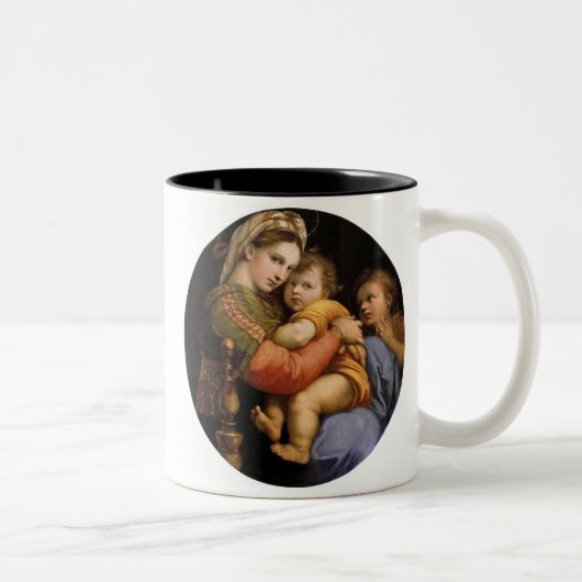 Raphael , Madonna della seggiola ツートーンマグカップ (右)