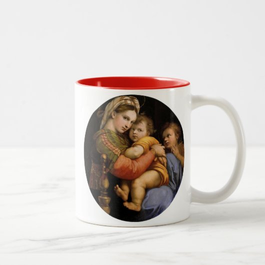 Raphael , Madonna della seggiola ツートーンマグカップ (右)