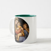 Raphael , Madonna della seggiola ツートーンマグカップ (正面左)