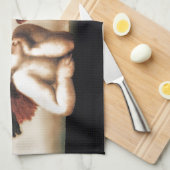 Raphael Sistine Madonnasの天使のバージョン2 キッチンタオル (四つ折り)