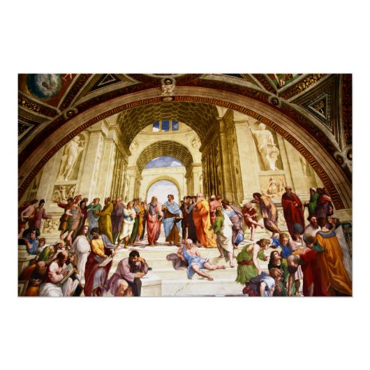 Raphael, The School of Athens (1509) ポスター (正面)