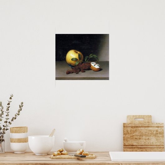 Raphaelle Peale Still Life with Cake ポスター (キッチン)