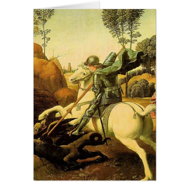 Raphael's "セントジョージおよびドラゴン" (1505年頃) (正面)
