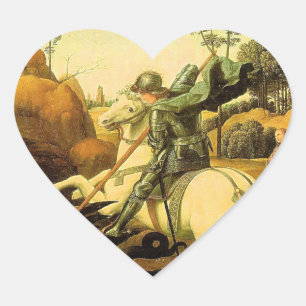 Raphael's "セントジョージおよびドラゴン" (1505年頃) ハートシール