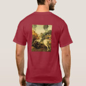 Raphael's "セントジョージおよびドラゴン" (1505年頃) tシャツ (裏面)