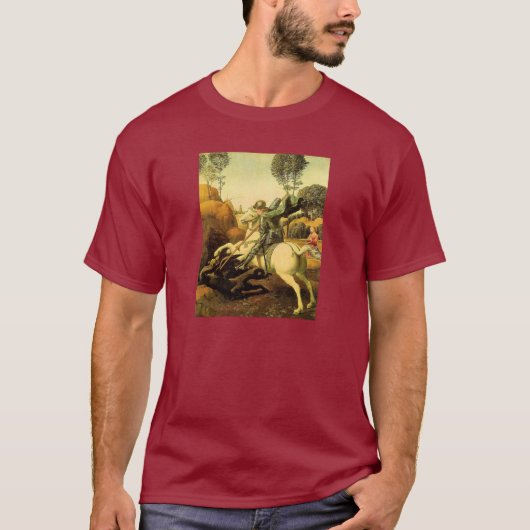 Raphael's "セントジョージおよびドラゴン" (1505年頃) tシャツ (正面)