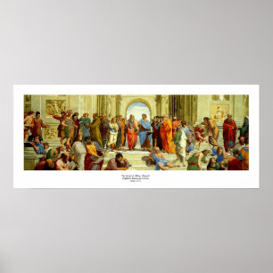 Raphael's "1511年頃アテネの学校"の詳細 ポスター