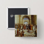 Raphael's "1511年頃アテネの学校"の詳細 缶バッジ (正面&裏面)