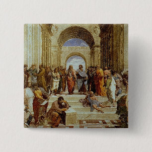 Raphael's "1511年頃アテネの学校"の詳細 缶バッジ