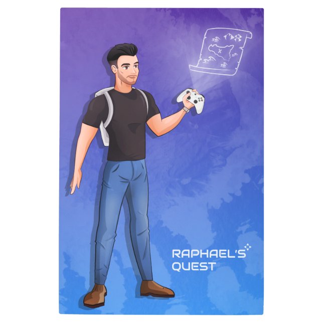 Raphael's Quest – 公式Youtubeチャンネル メタルプリント (正面)
