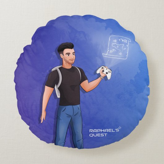Raphael's Quest – 公式Youtubeチャンネル ラウンドクッション (正面)
