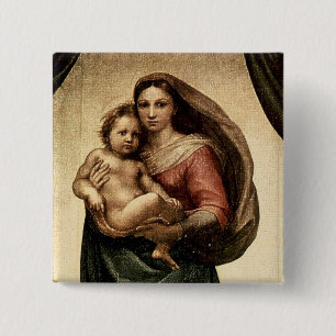 Raphael's "Sistineマドンナ"の詳細(1513年頃) 缶バッジ