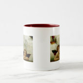 Raphael's "Sistineマドンナ" (1513年頃) (詳細) ツートーンマグカップ (中央)