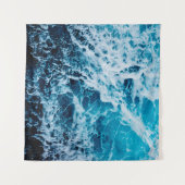 Rapid sea while sailing ship. Dramatic and picture タペストリー (正面(横))