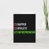Rapper Athlete Entrepreneur Millionaire Motivation カード (正面)