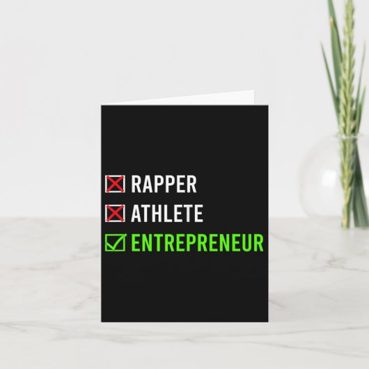 Rapper Athlete Entrepreneur Millionaire Motivation カード (正面)