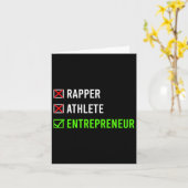 Rapper Athlete Entrepreneur Millionaire Motivation カード (黄色い花)